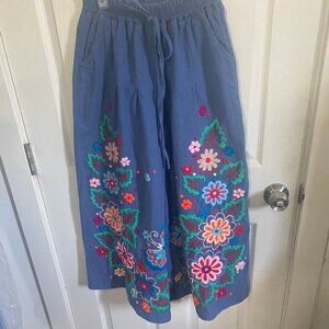 Beautiful Embroidered Palazzo Pants